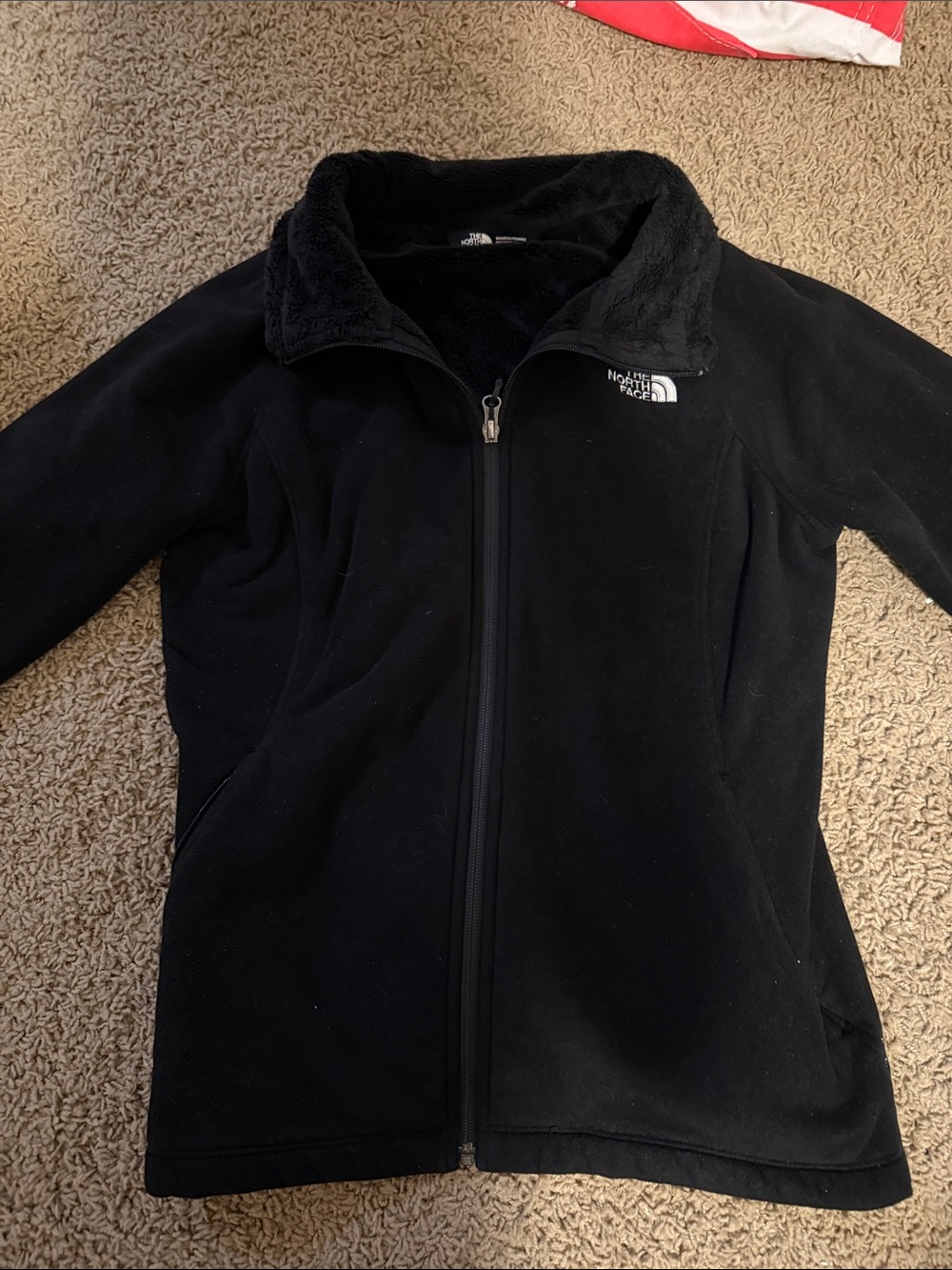 The North Face Black Zip Fleece Jacket Size Medium